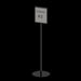 Cal-Mil 22141-811-13 48"H Freestanding Sign Holder - 8 1/2" x 11", Metal, Black-cityfoodequipment.com