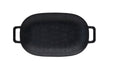 Cal-Mil 2216113 23" x 11 3/8" Oblong Serving Platter - Melamine, Black-cityfoodequipment.com