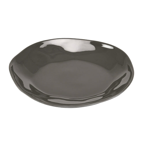 Cal-Mil 22304-10-101 10 1/4" Round Melamine Dinner Plate, Black-cityfoodequipment.com