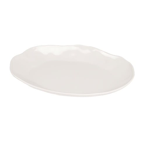 Cal-Mil 22306-912-103 12" x 9" Oval Marin Platter - Melamine, Ivory-cityfoodequipment.com