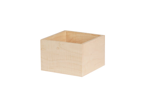 Cal-Mil 22311-4-71 4" Square Display Box - 4"H, Maple Wood-cityfoodequipment.com