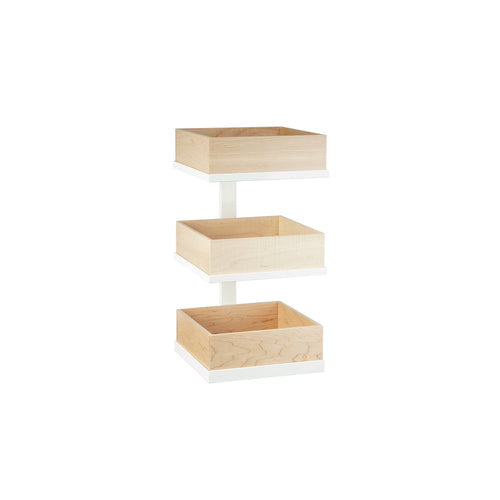 Cal-Mil 22320-15 3 Level Merchandising Stand - 12 1/2"L x 7"W x 20 1/2"H, Metal, White-cityfoodequipment.com