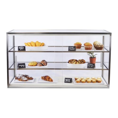 Cal-Mil 22323-55 3 Tier Pastry Display Case w/ Sliding Doors - Acrylic w/ Metal Frame-cityfoodequipment.com