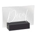 Cal-Mil 22336-2-13 Decaf Tabletop Sign - 3 1/2"L x 1"W x 2 1/2"H, Acrylic/Black Wood-cityfoodequipment.com