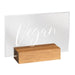 Cal-Mil 22336-5-99 Vegan Tabletop Sign - 3 1/2"L x 1"W x 2 1/2"H, Acrylic/Rustic Pine-cityfoodequipment.com