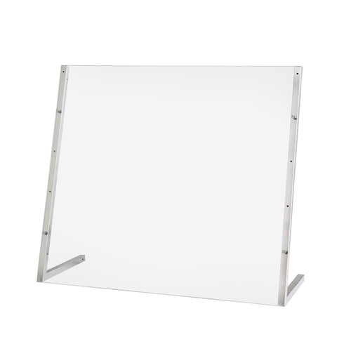 Cal-Mil 22337-36-55 Portable Countertop Angled Sneezeguard - 36"W x 14"D x 32"H, Acrylic w/ Steel Frame-cityfoodequipment.com
