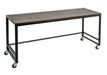 Cal-Mil 22340-72-83 Ashwood Merchandising Table w/ Gray Oak Top & Metal Frame - 72"W x 24"D x 34"H-cityfoodequipment.com