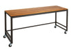 Cal-Mil 22340-72-99 Madera Merchandising Table w/ Rustic Pine Top & Metal Frame - 72"W x 24"D x 34"H-cityfoodequipment.com