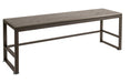 Cal-Mil 22341-64-83 2 Tier Ashwood Merchandising Table w/ Gray Oak Top & Metal Frame - 64 1/2"W x 18"D x 24 1/4"H-cityfoodequipment.com