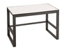 Cal-Mil 22342-32-15 2 Tier Merchandising Table w/ White Top & Metal Frame - 32"W x 18"D x 24 1/4"H-cityfoodequipment.com