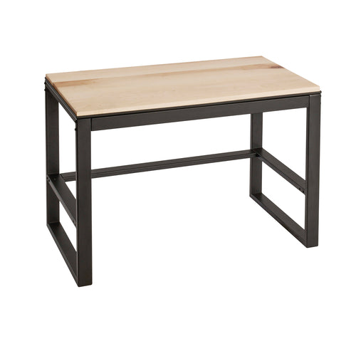 Cal-Mil 22342-32-71 2 Tier Merchandising Table w/ Maple Top & Metal Frame - 32"W x 18"D x 24 1/4"H-cityfoodequipment.com