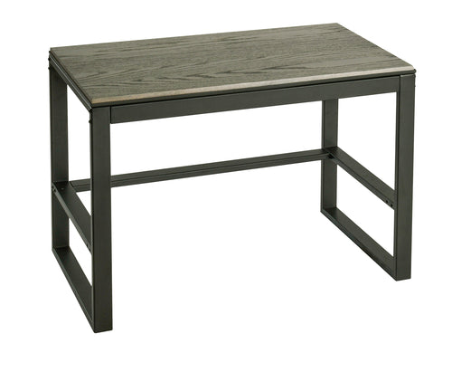 Cal-Mil 22342-32-83 2 Tier Ashwood Merchandising Table w/ Gray Oak Top & Metal Frame - 32"W x 18"D x 24 1/4"H-cityfoodequipment.com
