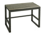 Cal-Mil 22342-32-83 2 Tier Ashwood Merchandising Table w/ Gray Oak Top & Metal Frame - 32"W x 18"D x 24 1/4"H-cityfoodequipment.com