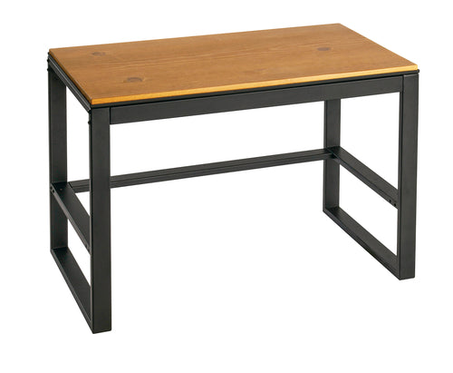 Cal-Mil 22342-32-99 2 Tier Madera Merchandising Table w/ Rustic Pine Top & Metal Frame - 32"W x 18"D x 24 1/4"H-cityfoodequipment.com