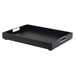 Cal-Mil 22347-87 Rectangular Room Service Tray w/ Metal Handles - 22" x 17", Oak Wood, Black-cityfoodequipment.com