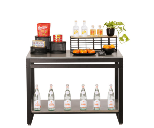 Cal-Mil 22348-42-83 Merchandising Table w/ Ashwood Top & Metal Frame - 42"W x 24"D x 29 3/4"H-cityfoodequipment.com