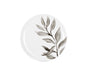 Cal-Mil 22351-7-118 7" Round Melamine Dinner Plate, White/Black-cityfoodequipment.com
