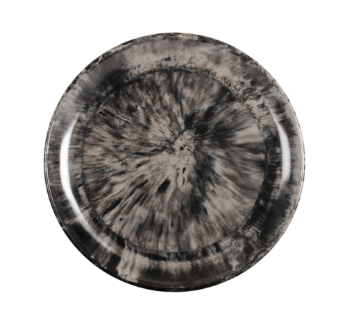 Cal-Mil 22351-7-120 7" Round Melamine Dinner Plate, Black-cityfoodequipment.com