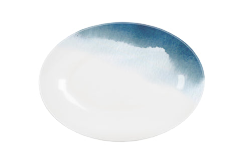 Cal-Mil 22352-11-117 10 3/4" x 7 3/4" Oval Pacifica Platter - Melamine, Blue-cityfoodequipment.com