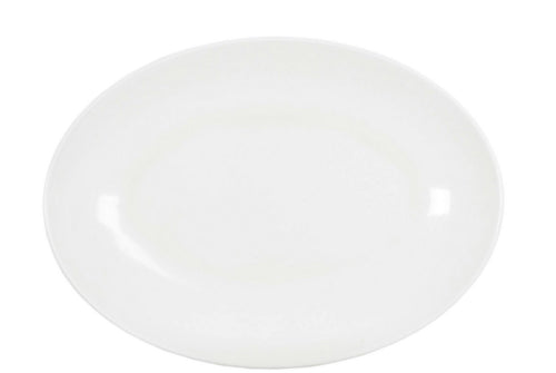 Cal-Mil 22352-11-15 10 3/4" x 7 3/4" Oval Blanca Platter - Melamine, White-cityfoodequipment.com