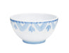 Cal-Mil 22354-5-104 14 oz Round Melamine Bowl, White/Blue-cityfoodequipment.com