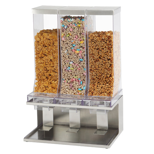 Cal-Mil 22355-3-55 Countertop Acrylic Cereal Dispenser, (3) Hoppers, 17 1/2" x 12" x 24"-cityfoodequipment.com
