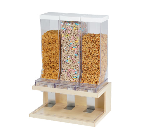 Cal-Mil 22355-3-71 Countertop Acrylic Cereal Dispenser, (3) Hoppers, 17 1/2" x 12" x 24"-cityfoodequipment.com