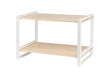 Cal-Mil 22356-2-15 2 Tier Display Riser - Maple Wood w/ White Metal Frame, 22"L x 13 1/4"W x 14 1/2"H-cityfoodequipment.com