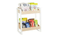 Cal-Mil 22357-15 2 Tier Display Riser w/ (8) Compartments - 16"L x 9"W x 18"H, Maple Wood/White Metal-cityfoodequipment.com