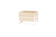 Cal-Mil 22362-10-15 Rectangular Ice Housing w/ Maple Wood Pan - 12 1/2"L x 10"W x 8 3/4"H, White Metal Frame-cityfoodequipment.com