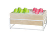 Cal-Mil 22362-6-15 Rectangular Ice Housing w/ Maple Wood Pan - 6 3/4"L x 6"W x 7 3/4"H, White Metal Frame-cityfoodequipment.com