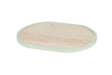 Cal-Mil 22379-1622-107 Oval Serving Tray - 16" x 22", Blonde Maple w/ Matcha Rim-cityfoodequipment.com