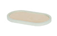 Cal-Mil 22379-712-107 Oval Serving Tray - 7" x 12", Blonde Maple w/ Matcha Rim-cityfoodequipment.com
