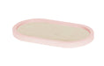Cal-Mil 22379-712-108 Oval Serving Tray - 7" x 12", Blonde Maple w/ Blush Rim-cityfoodequipment.com