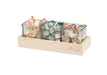 Cal-Mil 22384-3-71 Rectangular 3 Compartment Condiment Jar Display - Clear/Beige-cityfoodequipment.com