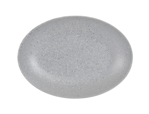 Cal-Mil 22391-11-121 10 3/4" x 7 3/4" Oval Coronado Platter - Melamine, Gray-cityfoodequipment.com