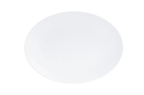 Cal-Mil 22391-11-15 10 3/4" Oval Melamine Plate, White/Matte Finish-cityfoodequipment.com