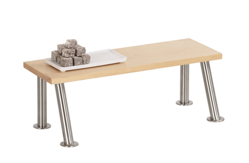 Cal-Mil 22396-7-71 Rectangular Display Riser - 20"L x 7"W x 7"H, Maple Wood, Blonde-cityfoodequipment.com
