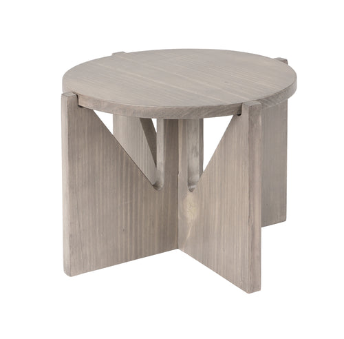 Cal-Mil 22408-8-110 10" Round Display Riser - 8"H, Pine Wood, Gray Wash-cityfoodequipment.com