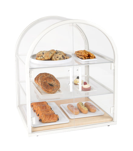 Cal-Mil 22410-15 3 Tier Pastry Display Case w/ Rear Doors - 21"W x 18 1/2"D x 25 3/4"H, Clear-cityfoodequipment.com