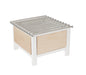 Cal-Mil 22412-71 Square Chafer Alternative - 10"W x 10"D x 6 3/4"H, Maple Wood/White Metal-cityfoodequipment.com