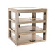 Cal-Mil 22414-110 3 Tier Pastry Display Case - 20 3/4"W x 15 1/4"D x 22"H, Pine Wood, Gray Washed-cityfoodequipment.com