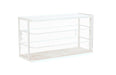 Cal-Mil 22416-113 3 Tier Pastry Display Case - 42" x 18 1/2" x 23"H, Pine Wood/ White Metal-cityfoodequipment.com