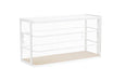 Cal-Mil 22416-71 3 Tier Pastry Display Case - 42" x 17" x 23"H, Pine Wood/ White Metal-cityfoodequipment.com