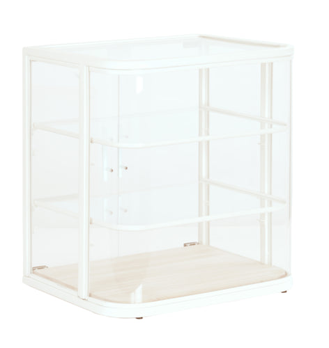 Cal-Mil 22417-113 3 Tier Pastry Display Case - 21" x 17" x 23 1/4"H, Pine Wood/ White Metal-cityfoodequipment.com