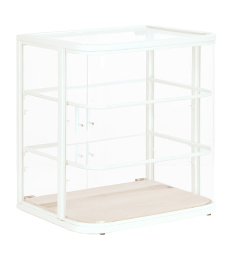 Cal-Mil 22417-71 3 Tier Pastry Display Case - 21" x 17" x 23 1/4"H, Pine Wood/ White Metal-cityfoodequipment.com