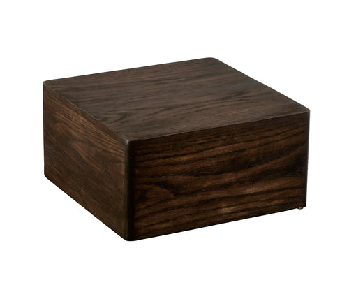 Cal-Mil 22420-6-112 Square Cube Riser - 12"x 12" x 6", Oak Wood, Dark-cityfoodequipment.com