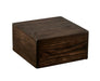 Cal-Mil 22420-6-112 Square Cube Riser - 12"x 12" x 6", Oak Wood, Dark-cityfoodequipment.com