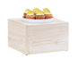Cal-Mil 22420-6-113 12" Square Cube Riser - 6"H, Pine Wood, White-Washed-cityfoodequipment.com
