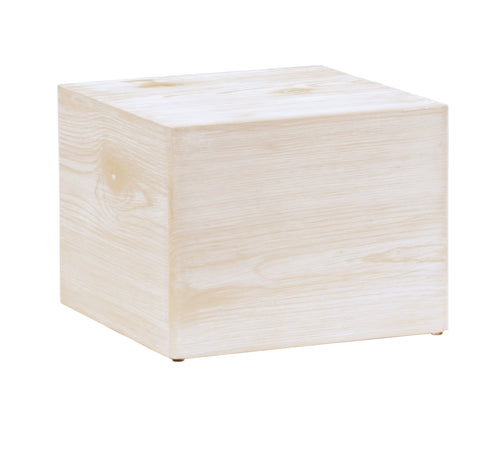 Cal-Mil 22420-9-113 12" Square Cube Riser - 9"H, Pine Wood, White-Washed-cityfoodequipment.com
